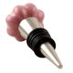 Baby Pink Flower Medium Ceramic Melon Wine Stopper